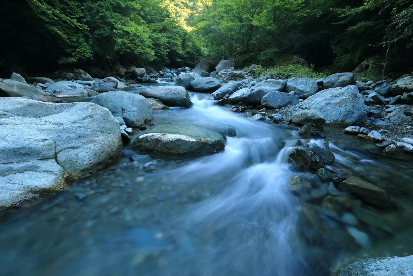 Flowing river water